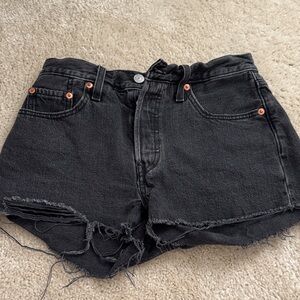 Levi's Charcoal Denim Jean Shorts
